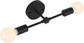 2-Lights Matte Black Bathroom Vanity Wall Sconce Modern Industrial Wall Lamp by BAODEN