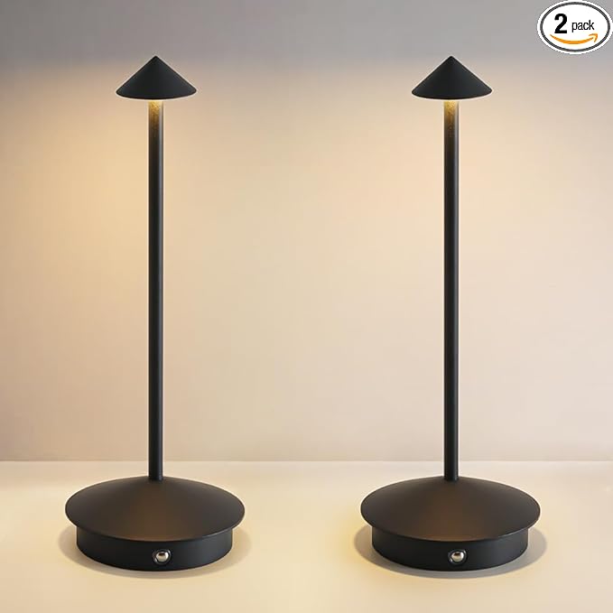 EJQ 2 Pack LED Rechargeable Cordless Table Lamps, Portable Outdoor 5000mAh by EJQCordlessTableLamp