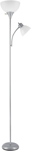 GLOBE Electric 67134 72" Torchiere Floor Lamp and Adjustable Reading Light by GlobeElectric