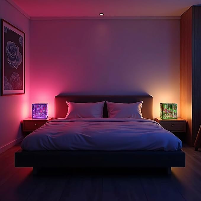 Infinity Hyper Cube LED Table Lamp, Color-Changing Music-Sync APP-Controlled - Image 5