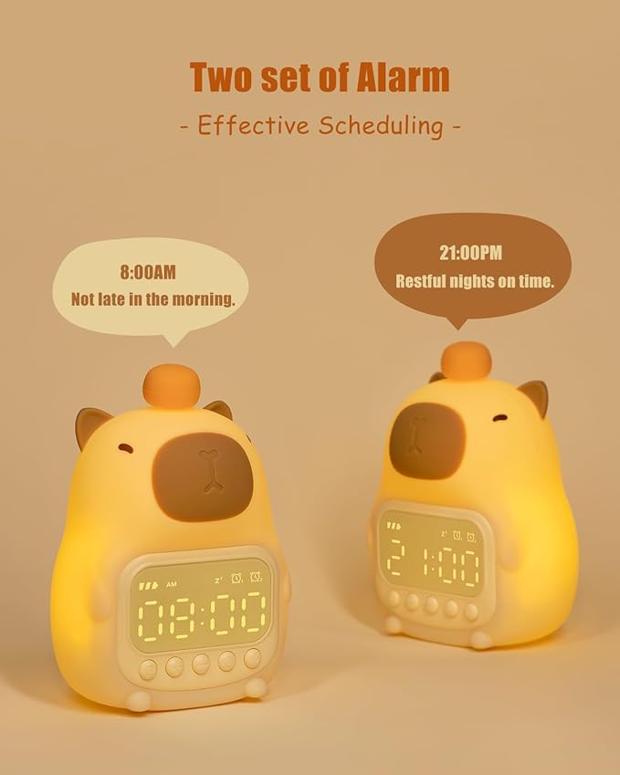 Capybara Alarm Clock with Night Light - Image 4