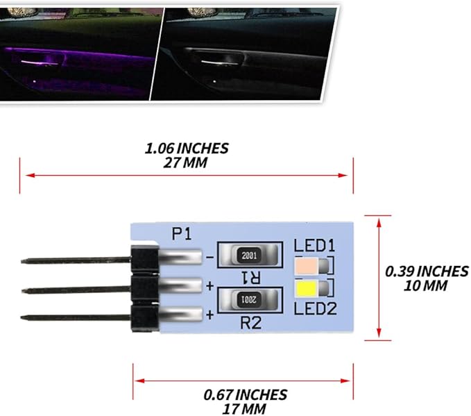 NJSBYL 4PCS LED Door Handle Circuit Board Replacement - Image 7