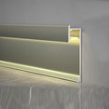 40Pcs LED Aluminium Metal Baseboard Trim, Matte Champagne 120mm x 2500mm 4.72" by Kwweeoo