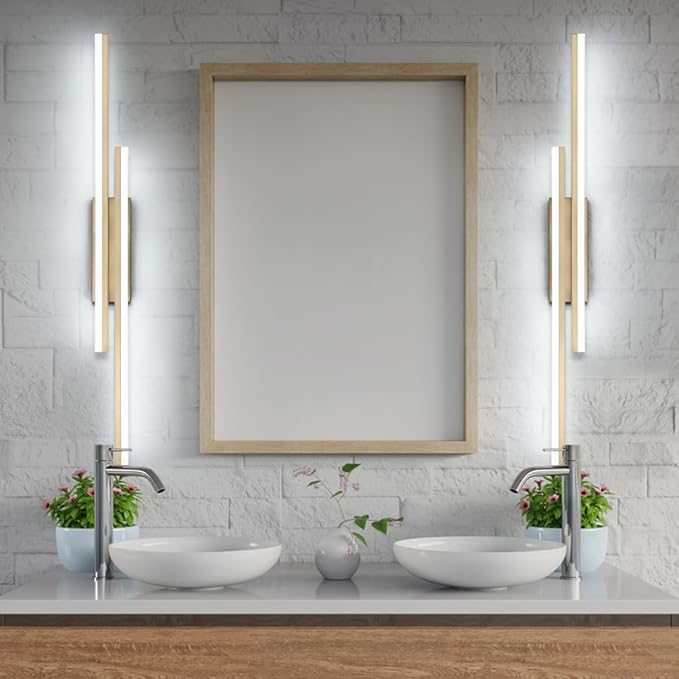 PRESDE 48" LED Vanity Light Bar, Modern Brushed Gold Bathroom Light Fixtures - Image 3