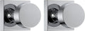 Haidms Polished Chrome Dummy Door Knob, Half Polished Chrome No-Turning Dummy by Haidms