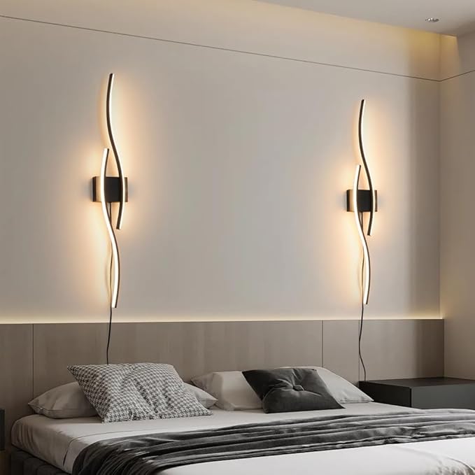 Modern Plug in Wall Sconces Set of Two, RC Dimmable LED Plug in Wall Light - Image 8