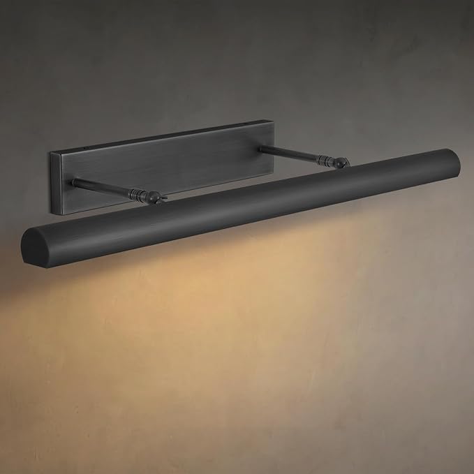 Matte Black Picture Lights for Wall, 4-Light Bronze Art Light, Dimmable Gallery by Joyunleo