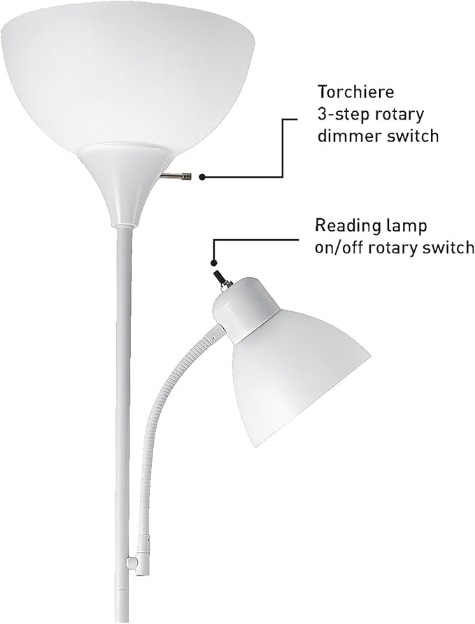 GLOBE Electric 67136 72" Torchiere Floor Lamp - Image 5