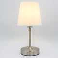Cordless Table Lamp Rechargeable Touch Silver Mini Small Lamp Adjustable Height by LuckyLume