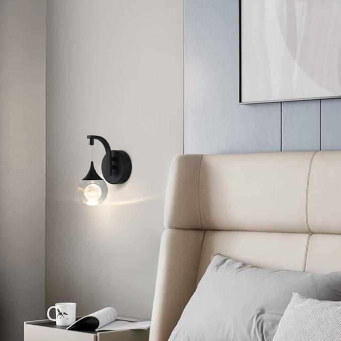 Sedelan Modern Wall Lamp Fixtures, Indoor Moon Crystal Wall Sconces, 5W LED - Image 4