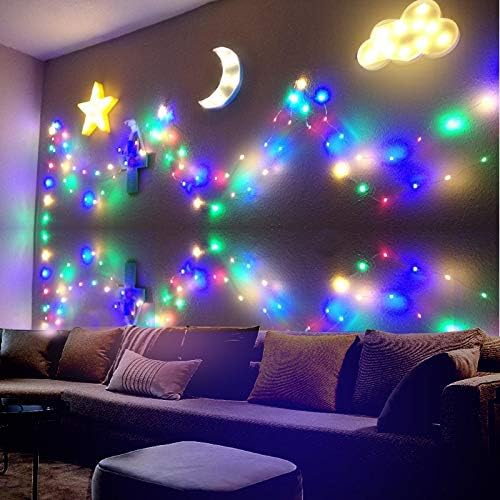 AUSAYE 3PCS Decorative LED Night Lights Crescent Moon Star Cloud Lamp Sign - Image 4