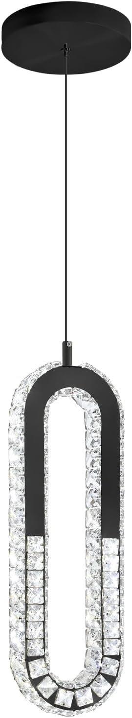Modern Pendant Lighting 1-Light Chandelier Black Pendant Light Indoor Hanging - Image 9