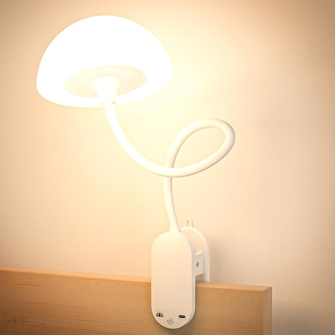 Rechargeable Clip On Lamp, Cordless Touch Control Desk Lamp by Unknown