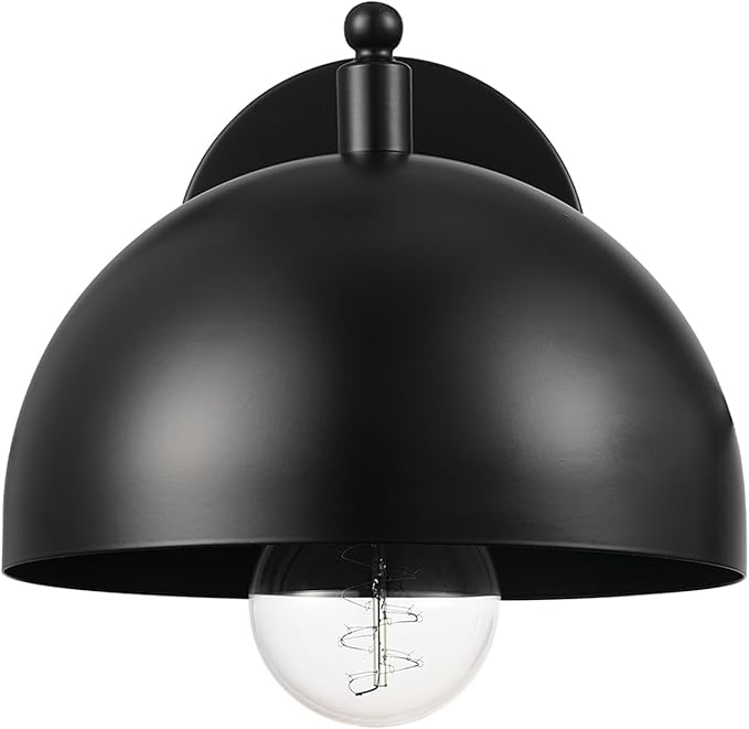 GLOBE Electric 65000047 1-Light Wall Sconce, Matte Black, Wall Lights by GlobeElectric