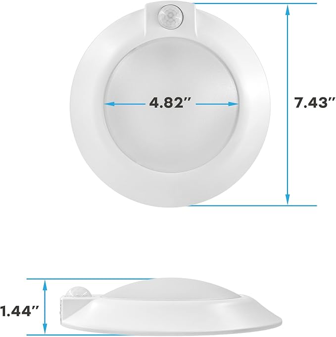 LUXRITE 6 Inch LED Motion Sensor Ceiling Light, CRI 90, 3CCT 3000K 4000K 5000K - Image 5