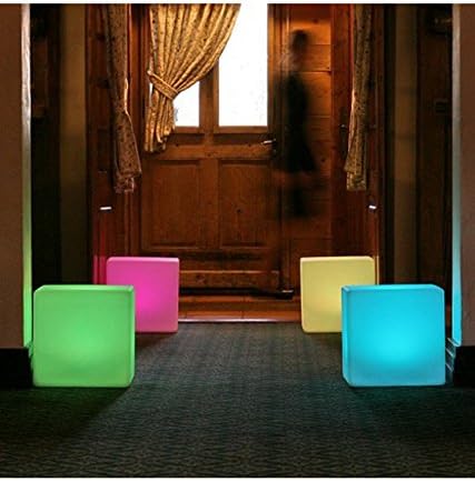 Mr.Go 14-Inch Color Changing LED Cube Light Stool, Glow Cube Seat - Image 9
