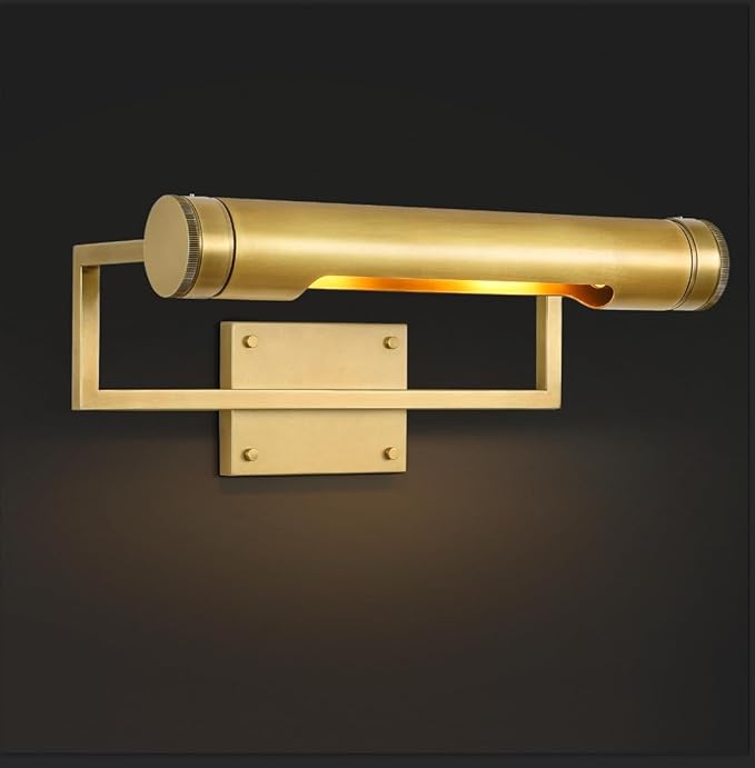 18in Picture Lights Hardwired Brass Picture Light, 360°Rotatable Art Light by Joyunleo