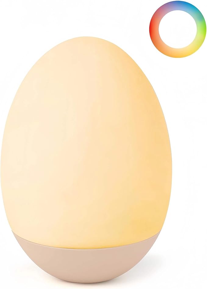 Egg Baby Night Light for Nursery & Breastfeeding – Portable Touch Light by NAWIQI