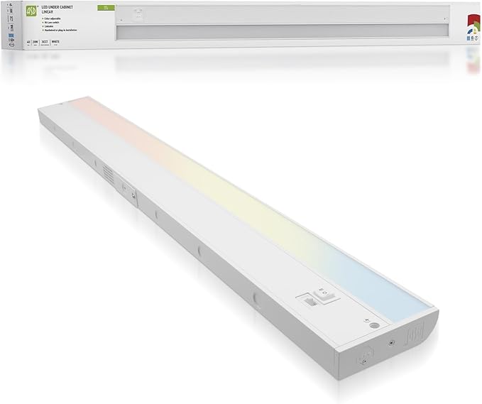 ASD 40 Inch LED Under Cabinet Lighting Plug in or Hardwired, High/Low/Off Switch by ASDLightingCorporation