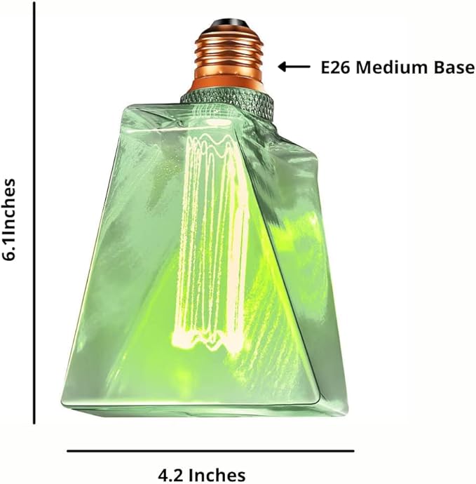 Next Glow Green Light Bulbs LED Vintage Light Bulb 3.5W Equivalent 20W Ice - Image 4