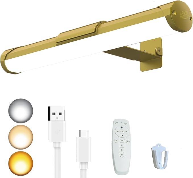 MIOBLUE Picture Light with Remote and Timer, 13.8in Rechargeable Picture Light by MIOBLUE