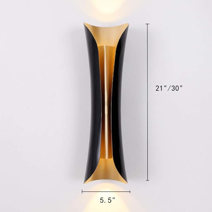 RUNNUP Modern Metal Curl Wall Sconces Indoor Lights Decorative Lamps Night Light - Image 2