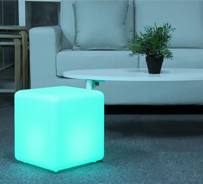 Mr.Go 12-inch Rechargeable Magic LED Light Cube Stool - Image 2
