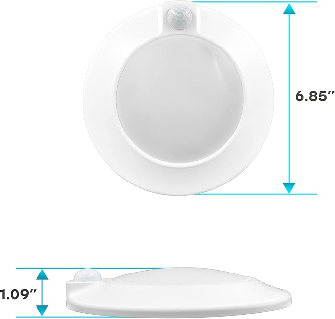 LUXRITE 4 Inch LED Motion Sensor Ceiling Light, 3 Color Selectable 3000K-5000K - Image 4