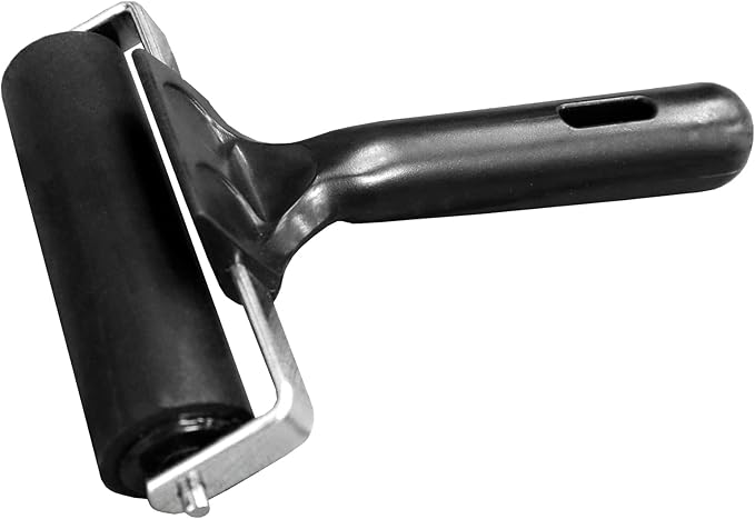 KXKZREN Rubber Roller for Flooring Installation 4 inch Rubber Brayer Glue by KXKZREN