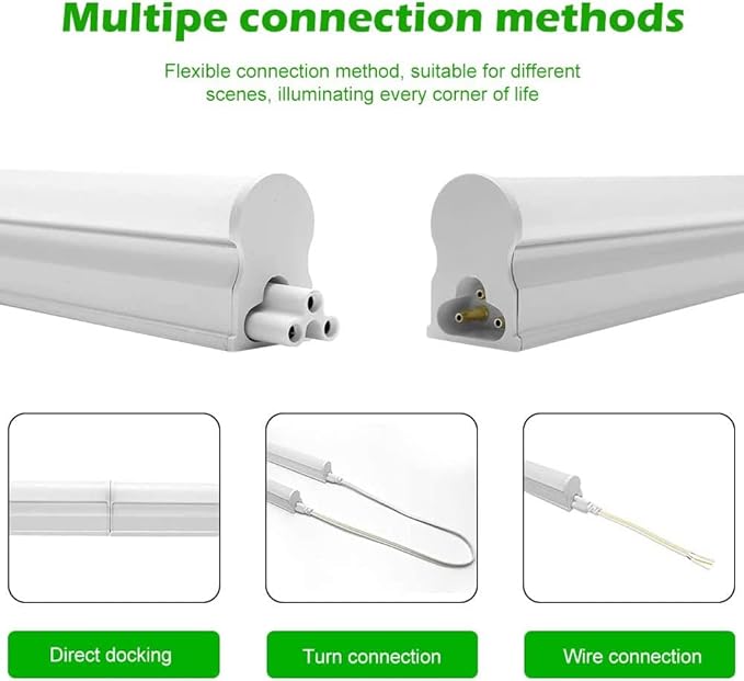 LightingWill T5 LED Shop Light, Natural White 4000K, Linkable Integrated Fixture - Image 4