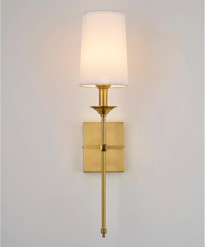 TERLEENART Gold Wall Sconce Set of 2, Hardwired Bathroom Vanity Light Fixture - Image 2