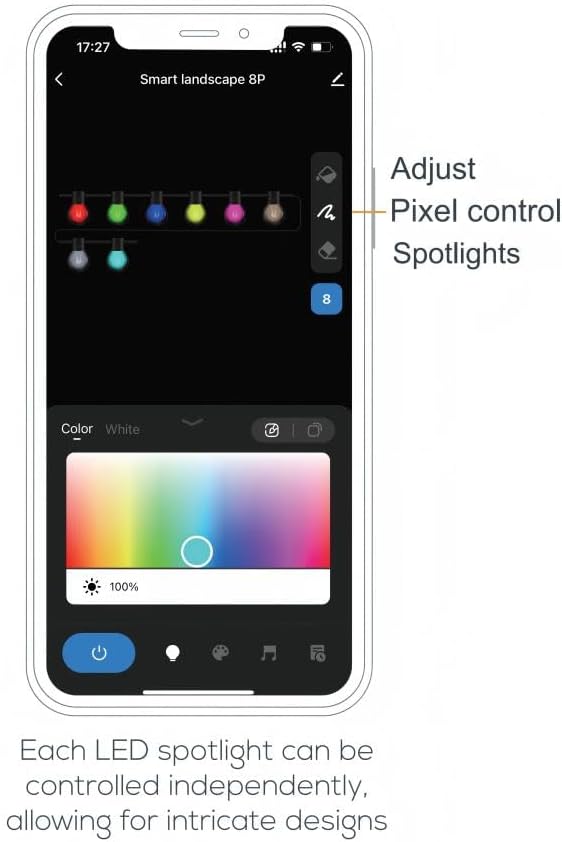ZYAN Smart RGB Color Changing Outdoor Landscape Spot Lights, APP Control and - Image 4