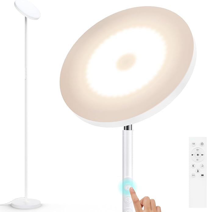 Floor Lamp, Bright 36W 3500LM Standing Lamp by WOWLUMENOFFICIAL