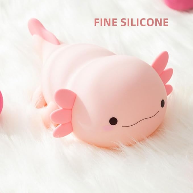Axolotl Night Light – Cute Rechargeable Dimmable Silicone Lamp, Kawaii Room - Image 7