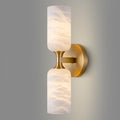 Alabaster Wall Sconce, 14in Modern Spanish Natural Marble Bathroom Vanity by CEENWE