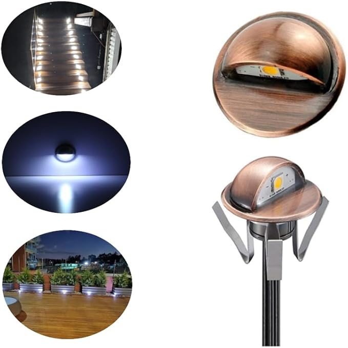 FVTLED Pack of 10 Low Voltage LED Deck Lights kit Φ1.38 Outdoor Garden Yard - Image 2