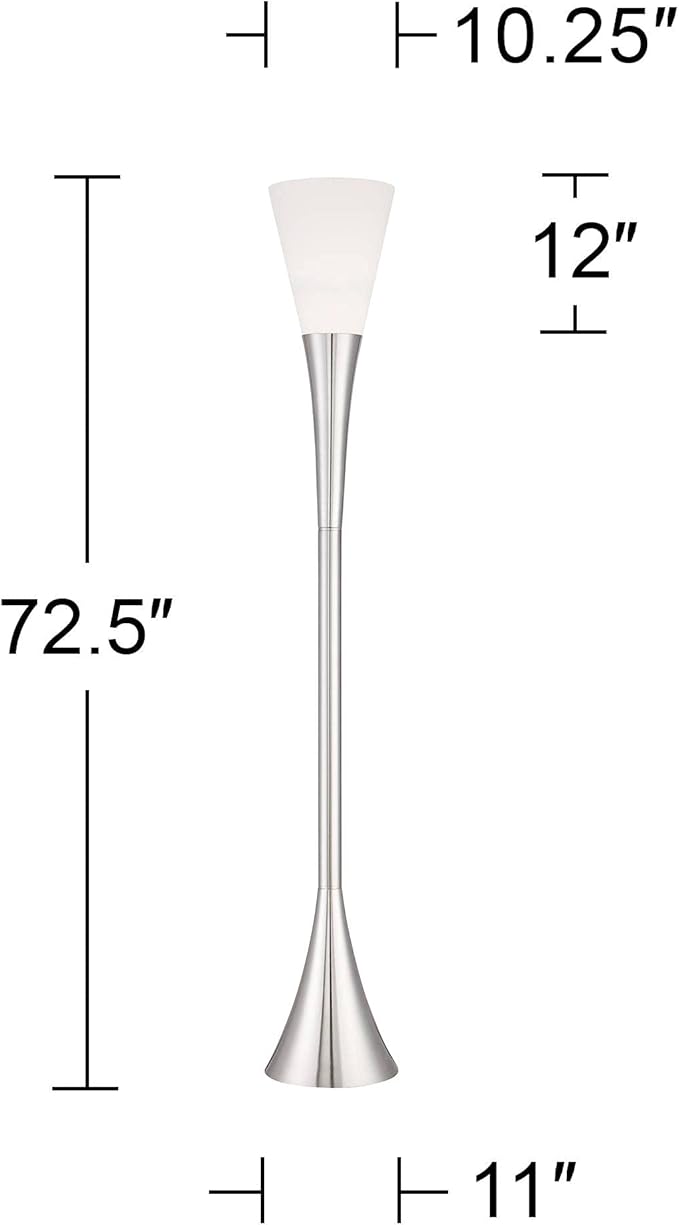 Possini Euro Design Piazza Modern Chic Torchiere Floor Lamp Standing 72 1/2" - Image 4