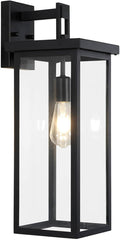 tewei Large Size Outdoor Wall Lantern Exterior Wall Light Fixture, Matte Black by TeweiBrand