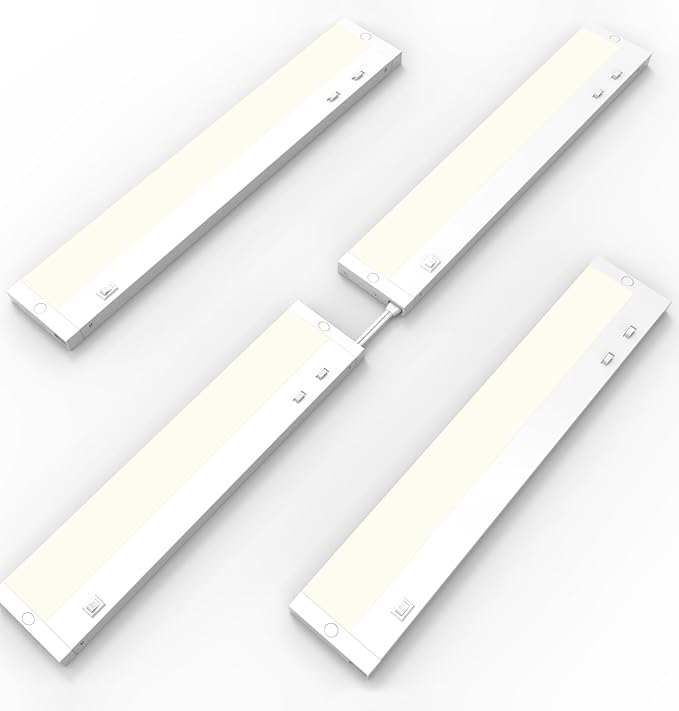 16 Inch Under Cabinet Lighting Plug in, 9W 120V 3 Color 3000K/4000K/5000K by Tonlesm