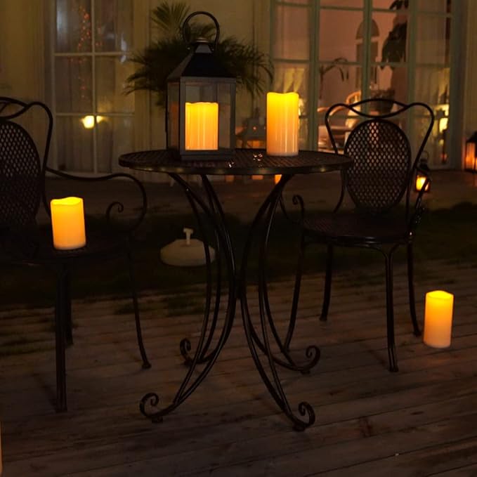 Homemory 8" x 4" Large Waterproof Outdoor Flameless Candles - Image 8