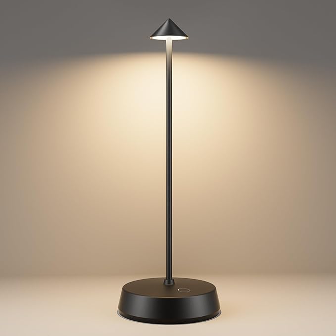 Cordless Table Lamps Rechargeable, 6000mAh LED Battery Operated Desk Lamp by KanweisArtLighting