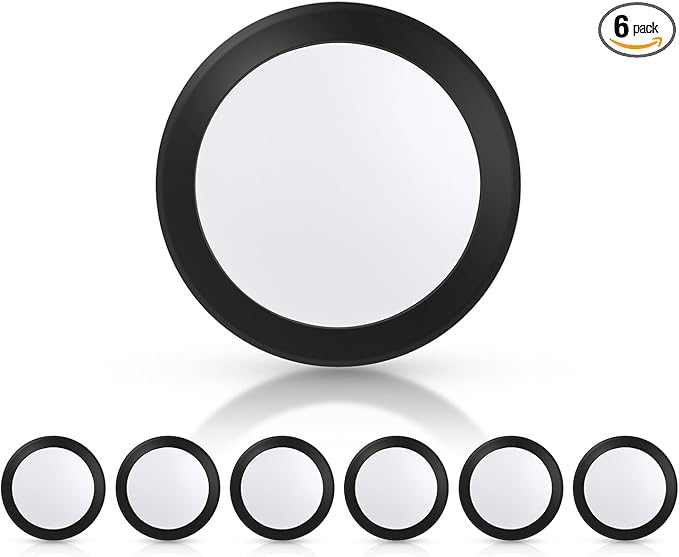 ECOELER 5/6 Inch Black LED Disk Lights, Dimmable Flush Mount Ceiling Disc Light by ECOELER