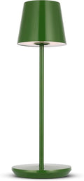 Generation Lighting Mena Accent Rechargeable Table Lamp – 14.5” Green Steel Lamp by Unknown