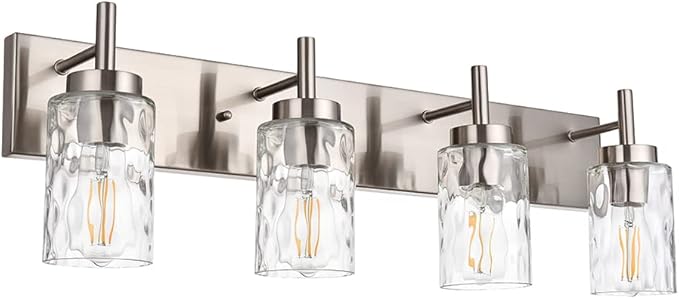 BONLICHT Bathroom Vanity Light Fixtures Brushed Nickel 4-Light by BONLICHT