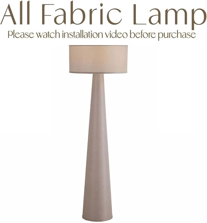 Floor Lamp - Branch and Wick – 59” Tall Standing Linen Lamp - Image 5