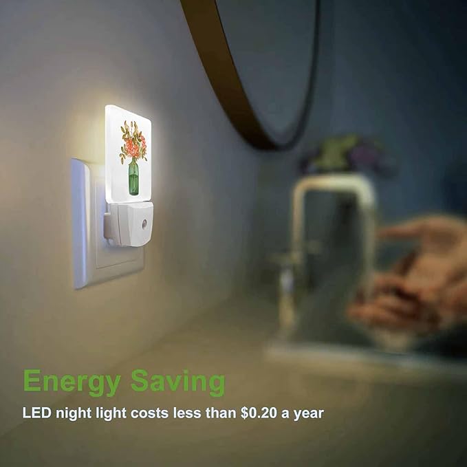 LED Night Light, Vintage Autumn Aesthetic Bouquet LED Night Light Plug into Wall - Image 4