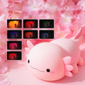 Axolotl Night Light – Cute Rechargeable Dimmable Silicone Lamp, Kawaii Room by IFTHFOUR