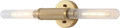 Gold Knurled Texture Wall Sconces 24" Modern Cylinder Bathroom Vanity Lights by BAODEN