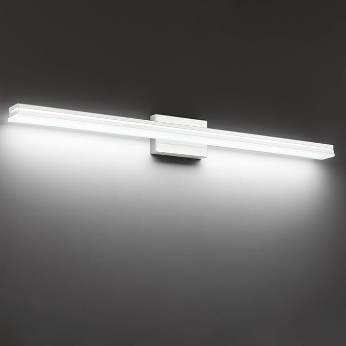 SineRise 48-Inch LED Modern Bathroom Vanity Light Bar, Chrome Modern Acrylic by SINERISELIGHTING