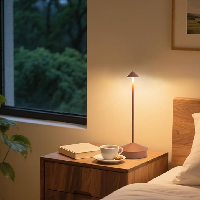 EJQ Cordless Table Lamp, Bedside Table Lamp - Image 4
